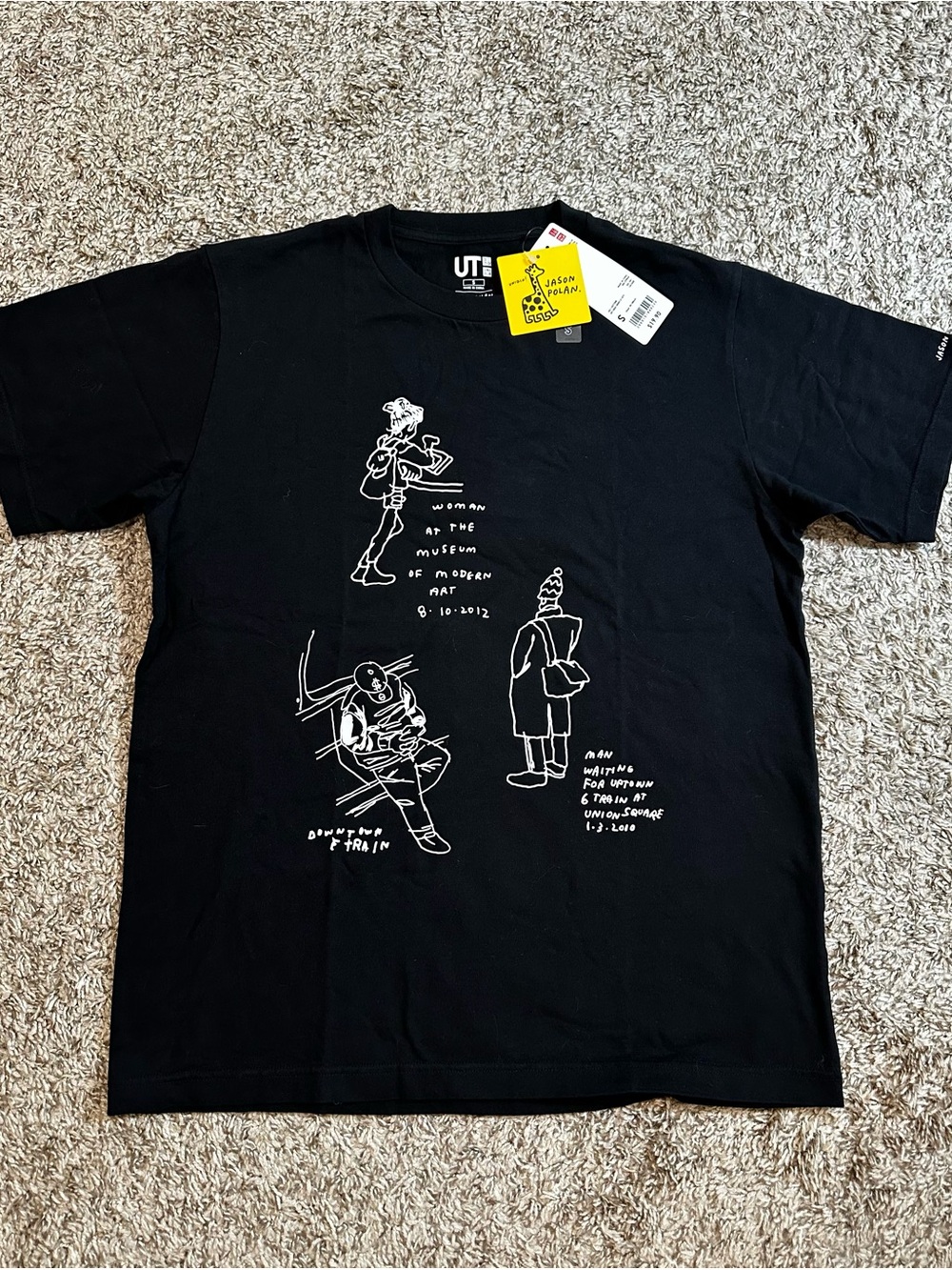 Uniqlo UT Jason Polan graphic t-shirt black size S new with tags
